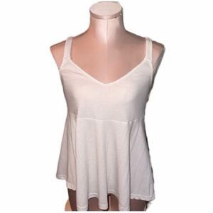 White Sleeveless Women's babydoll Top